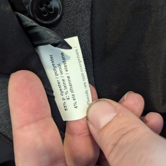 PHILIPPE DUBUC - Ribbed shawl collar jacket - Sz 02 - Picture 9 of 10